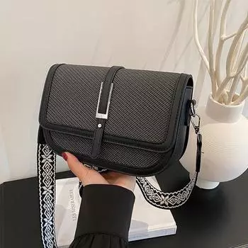 Retro small bag women s bag new trendy fashion versatile spring and summer messenger bag shoulder small square bag чёрный