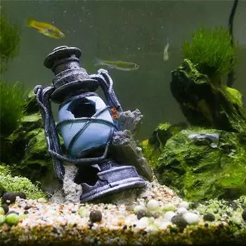 Ретро Смола Ландшафтный Аквариум Украшения Поли Смола Маяк для Аквариума Красивый Подводный Пейзаж 1PCS