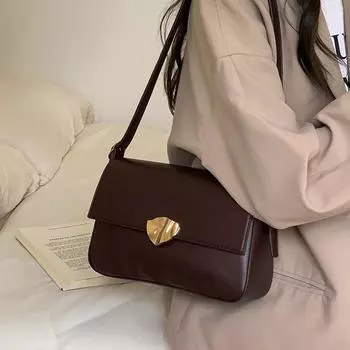 Retro Soft and Elegant Small Square Bag for Work Commuting New Women s Bag Fashionable and Versatile One-shoulder Crossbody Bag