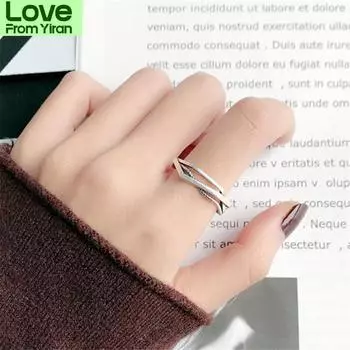 Ретро состаренные обмотанные скрученные индивидуальные ювелирные изделия из стерлингового серебра 925 пробы с многослойной перекрестной линией изысканные открывающиеся кольца Sr166