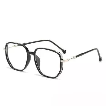 Retro Square Reading Glasses Flat Light Glasses Women s Optical Glasses Anti Blue Light Presbyopia Glasses Flash Glasses Fashion 0 degrees