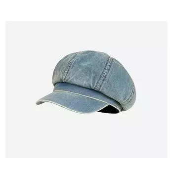 Ретро старый ковбойский берет дети показывают свои лица маленькая универсальная шляпа художника литературная восьмиугольная шляпа шляпа газетчика прилив M56-58cm светло-синий