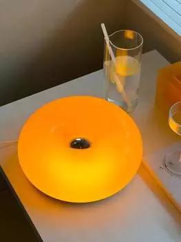 Ретро стеклянный настенный светильник с оранжевым светом и USB-разъемом для гостиной, спальни, кабинета, лестницы, внутреннего трехцветного светодиодного освещения Tri colored light