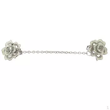 Ретро Стиль Цветочный Кардиган Свитер Клип Блузка Рубашка Горный Хрусталь