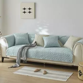 Ретро-стиль Гостиная Хлопковая Подушка для Дивана Подушка Нескользящий Чехол Полотенце Чехол для Дивана Чехол для Подушки Ткань Четыре Сезона Универсальный 70*70cm