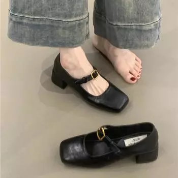 Ретро-стиль JK женские туфли Мэри Джейн модные неглубокие кожаные туфли с бабочкой осенние женские туфли-лодочки для танцев и выпускного вечера 35