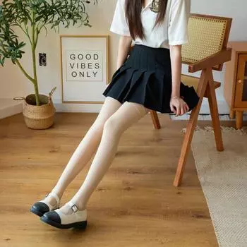 Ретро-стиль колледжа выше колена теплые эластичные носки Jk для женщин серый