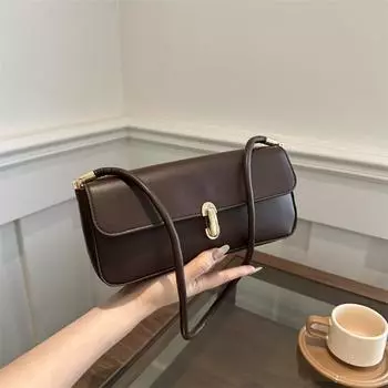 Ретро-стиль, модный дизайн, сумка через плечо, однотонная, с пряжкой, текстурная сумка подмышкой серебряный