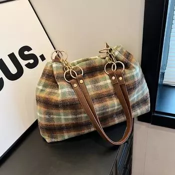 Ретро-стиль, шерстяная ткань, женские сумки, осенний бестселлер, передовые ощущения, вместительная уникальная сумка через плечо