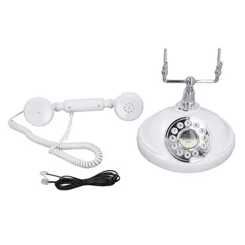 Ретро-стиль стационарного телефона, винтажный телефонный звонок, классический настольный телефон с большой клавиатурой для дома