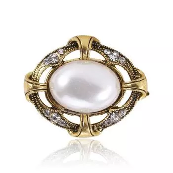 Ретро стиль суда простая и маленькая жемчужина бриллиант круглая брошь, воротник пиджака модные аксессуары золотой