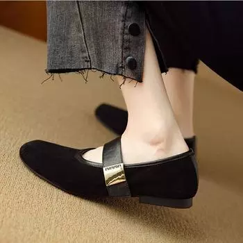 Ретро стиль супер пикосекундные маленькие кожаные туфли женские золотые пряжки шапочки туфли весна и лето мягкая подошва Мэри Джейн 35 коричневый