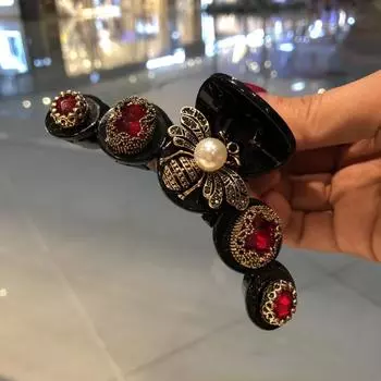 Ретро Стразы Жемчуг Пчела Заколки для Волос для Женщин Мода Элегантные Зажимы для Волос Головной Убор Головной Убор Аксессуары для Волос для Девочек