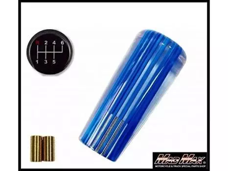 Retro Striped Shift Blue for Fuso Best One and Isuzu 07 Elf Low Cab Knob, 100mm, Line, Canter, Fighter, Full-Con Fighter, (MM75-10310-BL) синий