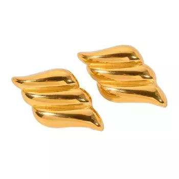 Retro Studs Earrings Geometric Ear Jewelry Stainless Steel Material Ear Pins Ear Pendant Perfect Gift for Women Girl 2 золотой