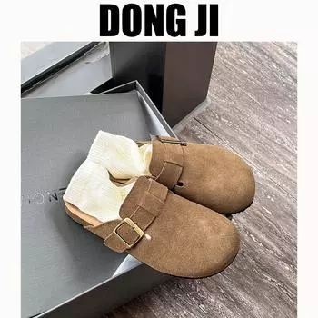 Retro style slippers women s summer wear 2024 new half tray couple thick-bottomed bag head half slippers dirt-resistant sandals 35