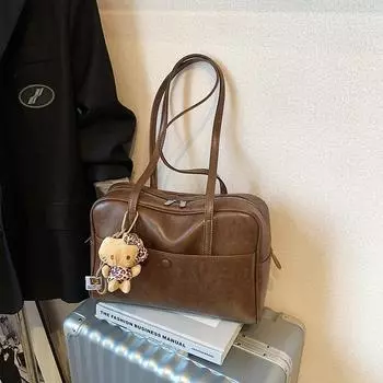 Ретро-сумка большой вместимости подмышечная женская сумка модный простой портфель сумка через плечо no pendant