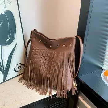 Ретро-сумка большой вместимости, повседневная сумка с косым ремешком, модная сумка через плечо, летняя новая персонализированная женская сумка чёрный