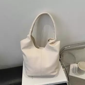 Ретро сумка большой вместимости женская новинка 2024 года лето популярная персонализированная сумка подмышкой модная нишевая сумка-ведро