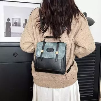 Ретро сумка через плечо, большая вместительная дорожная сумка, новый французский рюкзак для подростков