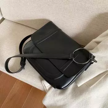 Ретро сумка через плечо большой емкости для женщин сумка через плечо универсальный черный дорожный рюкзак повседневный новый весенний текстура