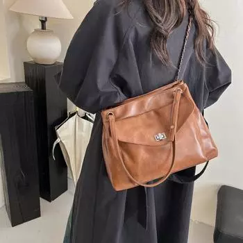 Ретро сумка через плечо для женщин дорожная сумка модная сумка тоут простая большая вместимость плечо