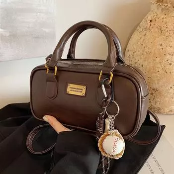 Ретро-сумка для боулинга женская простая сумка через плечо сумка-мессенджер Boston Bag женская сумка no pendant красный