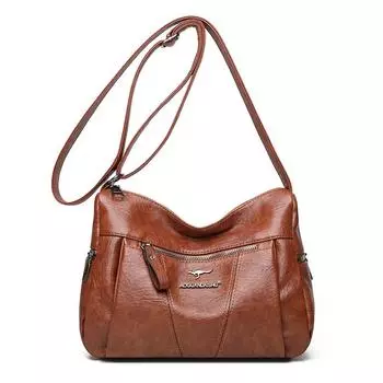 Ретро-сумка для мамы, модная женская сумка через плечо, роскошная мягкая кожаная женская сумка через плечо