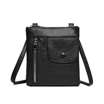 Ретро-сумка для женщин, кошелек для мобильного телефона, сумка для матери, сумка через плечо чёрный