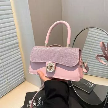 Ретро-сумка, модная, простая, повседневная, маленькая, квадратная сумка 2025 года, новая сумка через плечо чёрный