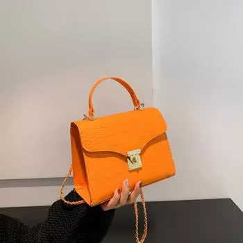 Ретро-сумка, нишевый дизайн, женская сумка 2024 года, летняя новая мода, простая сумка-мессенджер через плечо, повседневная женская сумка оранжевый