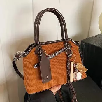 Ретро-сумка-тоут для женщин 2024 года, зимний тренд, новая мода, сумки Y2K, женские дорожные роскошные сумки через плечо чёрный