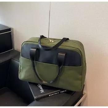 Ретро-сумка женская большая вместимость 2024 новая осенне-зимняя универсальная сумка через плечо повседневная простая сумка-тоут для поездок на работу чёрный