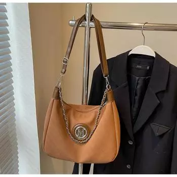 Ретро сумка женская большая вместимость 2024 новая осенне-зимняя нишевая дизайнерская сумка-мессенджер на одно плечо сумка для почтальона сумка-пельмень чёрный