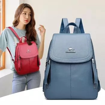 Ретро-сумка, женская, большой емкости, рюкзак для путешествий на работу, нишевый дизайн, женская, модная, школьная сумка через плечо чёрный