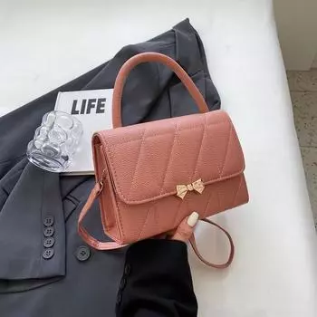 Ретро сумка женская летняя сумка 2024 года новая фактура модная повседневная однотонная сумка-мессенджер через плечо маленькая квадратная сумка