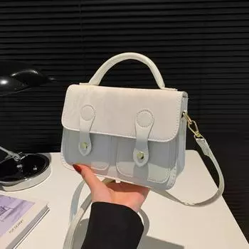 Ретро-сумка, женская модная сумка через плечо, небольшая квадратная сумка высокой стоимости серебряный