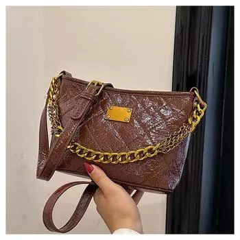 Ретро сумка женская осень и зима 2024 новая модная нишевая сумка через плечо высококачественная портативная сумка-ведро чёрный