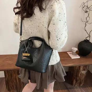 Ретро сумка женская осенне-зимняя новая высококачественная сумка-ведро большой емкости сумка через плечо сумка для матери и ребенка