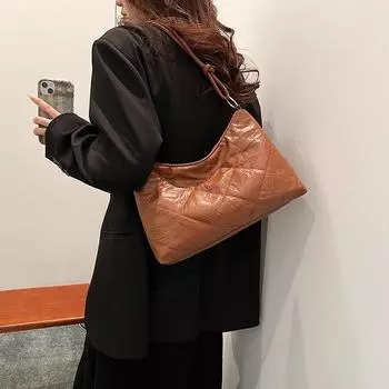 Ретро-сумка Женская сумка через плечо с цепочкой Повседневная кожаная сумка чёрный