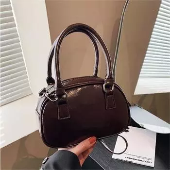 Ретро сумка женская универсальная сумка для боулинга в иностранном стиле сумка-мессенджер Super Fire коричневый