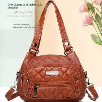 Ретро сумки через плечо для женщин 2025 зимняя дизайнерская роскошная сумка повседневная мягкая искусственная кожа небольшая вместимость сумка через плечо чёрный