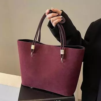 Ретро-сумки из искусственной кожи для женщин 2024 года, зимняя новая женская сумка-тоут Y2K, женская сумка через плечо, однотонные сумки коричневый