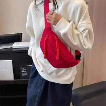 Ретро-сумки на одно плечо, однотонные маленькие сумки, универсальные женские сумки через плечо из нейлоновой ткани, симпатичные сумки большой вместимости для студентов