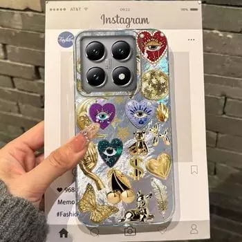 Retro Sun Planet Fruit Cocktail Girls Women Phone Case For Xiaomi 14T 13T Pro 14Tpro 11 Lite 5G NE Shockproof Bumper Funda Cover Xiaomi 14T белый