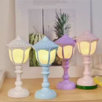 Ретро светодиодная настольная лампа с USB-зарядкой, настольная лампа, мини-уличные фонари, дизайн, ночные огни, сенсорный светильник с регулируемой яркостью, прикроватный настольный светильник, декор комнаты