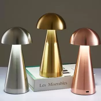 Ретро светодиодный гриб настольная лампа спальня прикроватная Usb ночник лампы для чтения для отеля ресторан