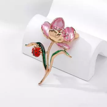 Ретро-темперамент Брошь в виде водяной лилии Литературный ципао Анти-свет Булавка Капающий масляный цветок Аксессуары для костюма
