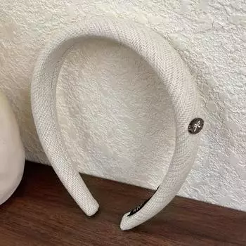 Ретро Темперамент Шерстяная Ткань Ракушка Бант Ободки Для Волос Для Женщин Девушек Элегантный Обруч Для Волос Мода Однотонный Губка Резинки Для Волос Новые