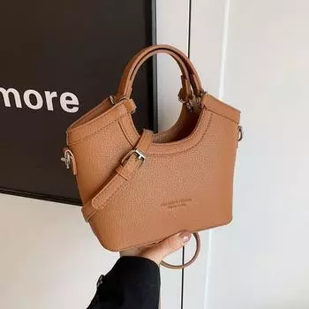 Ретро Текстура Черные Сумки Для Женщин Новая Повседневная Сумка Через Плечо С Надписью Искусственная Кожа Универсальные Сумки На Одно Плечо Для Езды (20cm<Max Length<30cm)